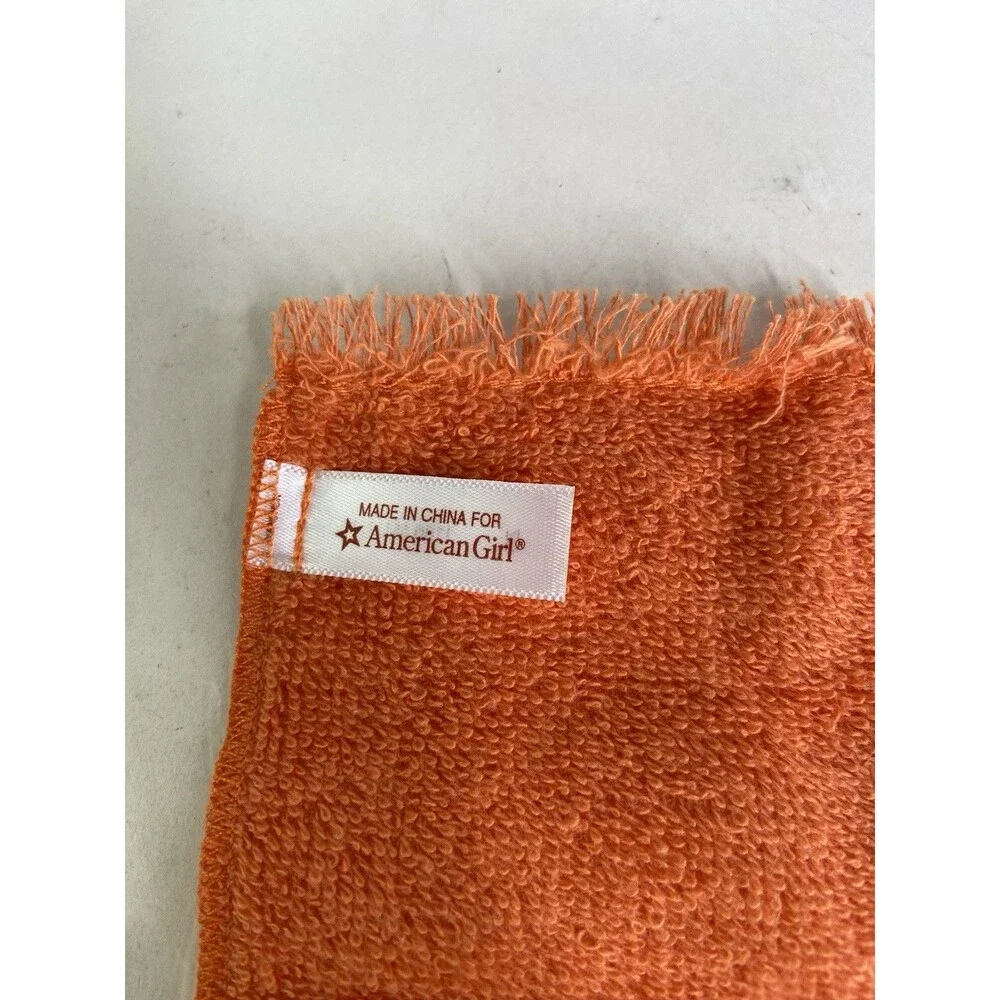 American Girl Julie's Groovy Bathroom Orange Hand Towel Replacement Doll Toy